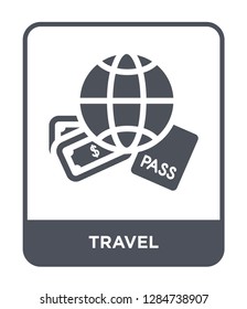 travel icon vector on white background, travel trendy filled icons from Success collection, travel vector illustration
