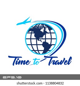 Travel Icon Vector Time To Travel