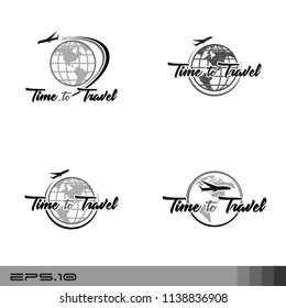 Travel Icon Vector Time To Travel