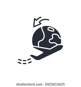 Icono de viaje. vector.Curso editable.Signo de estilo lineal para uso de diseño web,logotipo.Ilustración de símbolo.
