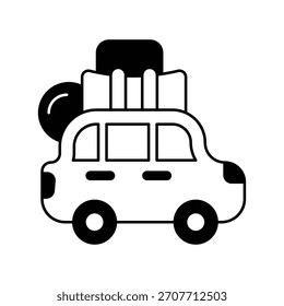 Travel icon with white background vector stock illustration