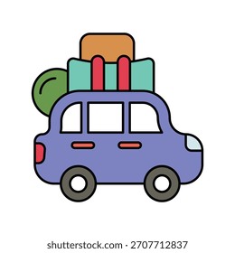 Ícone de viagem com fundo branco vetor ilustração stock