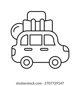 Travel icon with white background vector stock illustration