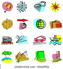 Travel icons