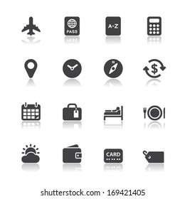 Travel Icons for application with White Background