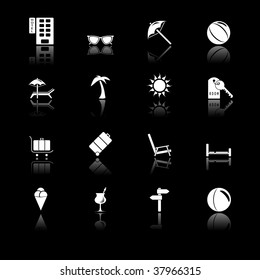 Travel icons - black series