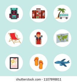 Travel icons collection