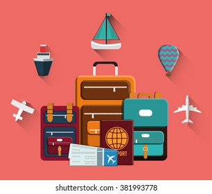 Travel icons design 