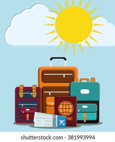 Travel icons design 