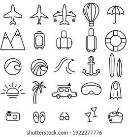 Travel icons. EPS 8 format. Vector