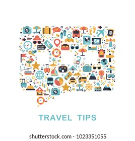 Travel icons are grouped in Chat form