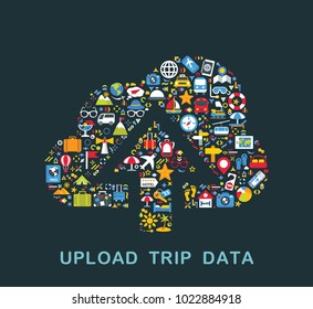 Travel icons are grouped in Cloud upload form
