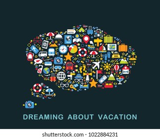 Travel icons are grouped in Dreams form