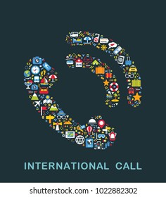 Travel icons are grouped in Phone call form