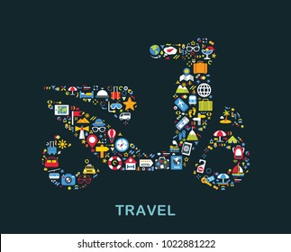 Travel icons are grouped in Scooter form