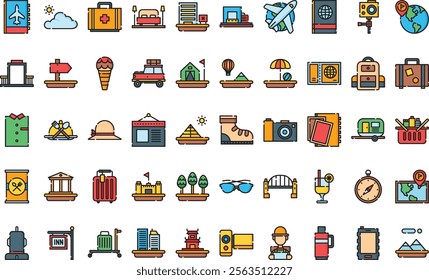 Travel icons High-Quality Vector Icons Collection with Editable Stroke. Ideal for Professional and Creative Projects.