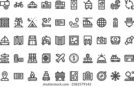 Travel icons High-Quality Vector Icons Collection with Editable Stroke. Ideal for Professional and Creative Projects