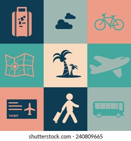 Travel Icons Pack. Vector Icons