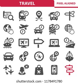 Travel Icons. Professional, pixel perfect icons, EPS 10 format.