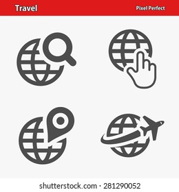 Travel Icons. Professional, pixel perfect icons optimized for both large and small resolutions. EPS 8 format.