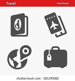 Travel Icons. Professional, pixel perfect icons optimized for both large and small resolutions. EPS 8 format.