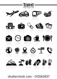 travel icons set