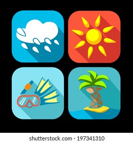 Travel icons set