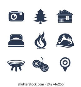 Travel icons set