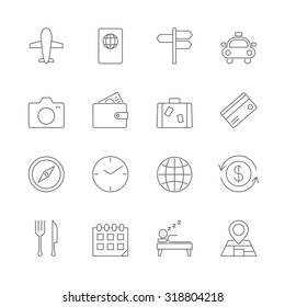 travel icons set