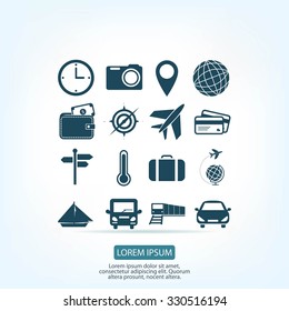 Travel icons set