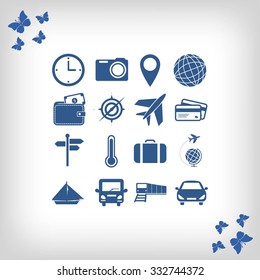 Travel icons set