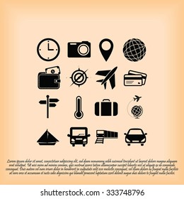 Travel icons set