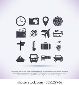 Travel icons set