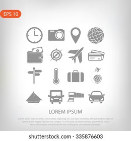 Travel icons set