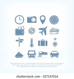 Travel icons set