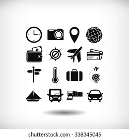 Travel icons set