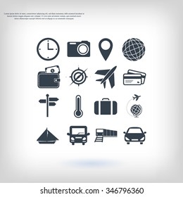 Travel icons set