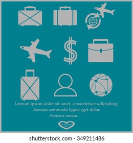 travel icons set.