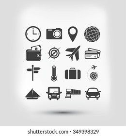 Travel icons set
