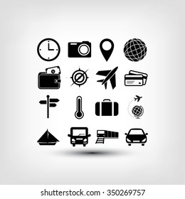 Travel icons set