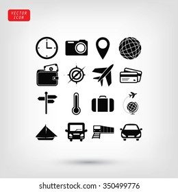 Travel icons set