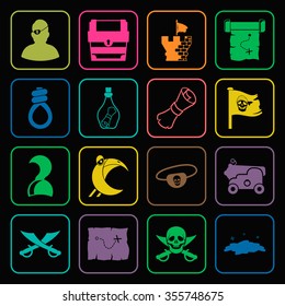 Travel icons set. 