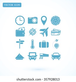 Travel icons set