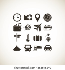 Travel icons set