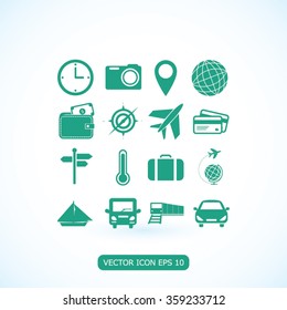 Travel icons set