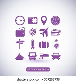 Travel icons set