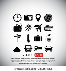 Travel icons set