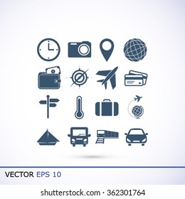 Travel icons set