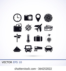 Travel icons set