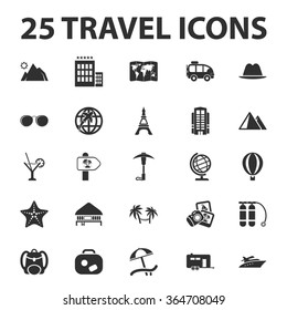 Travel icons set. 